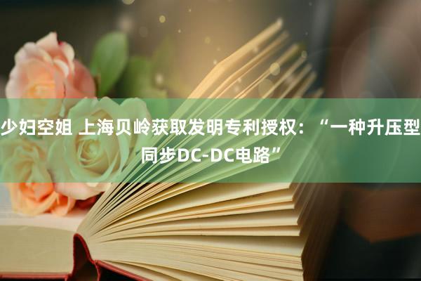 少妇空姐 上海贝岭获取发明专利授权：“一种升压型同步DC-DC电路”