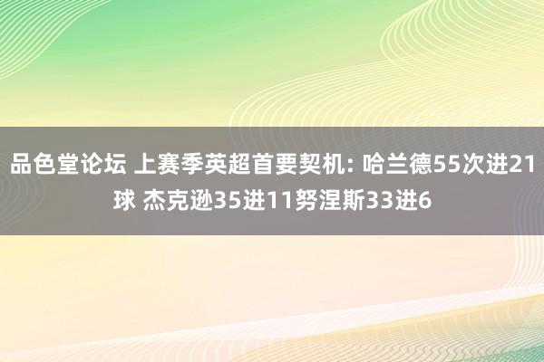 品色堂论坛 上赛季英超首要契机: 哈兰德55次进21球 杰克逊35进11努涅斯33进6