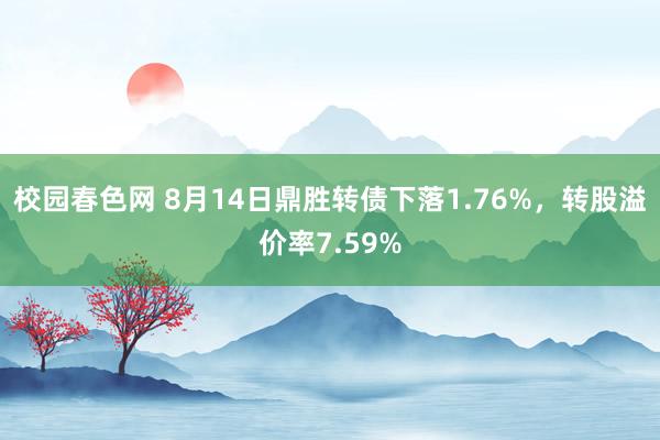 校园春色网 8月14日鼎胜转债下落1.76%，转股溢价率7.59%