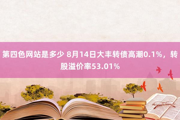 第四色网站是多少 8月14日大丰转债高潮0.1%，转股溢价率53.01%