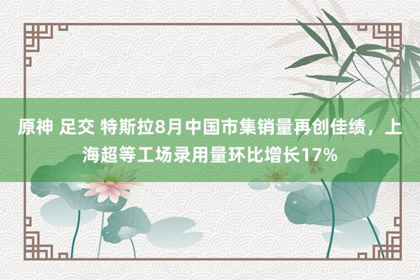 原神 足交 特斯拉8月中国市集销量再创佳绩，上海超等工场录用量环比增长17%