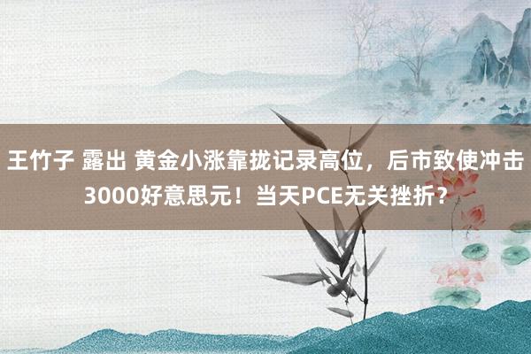 王竹子 露出 黄金小涨靠拢记录高位，后市致使冲击3000好意思元！当天PCE无关挫折？